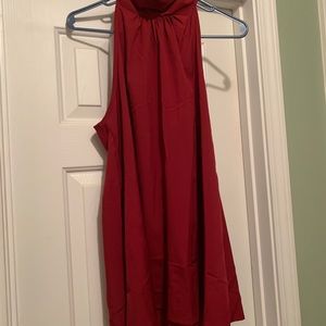 Maroon high neck tank top